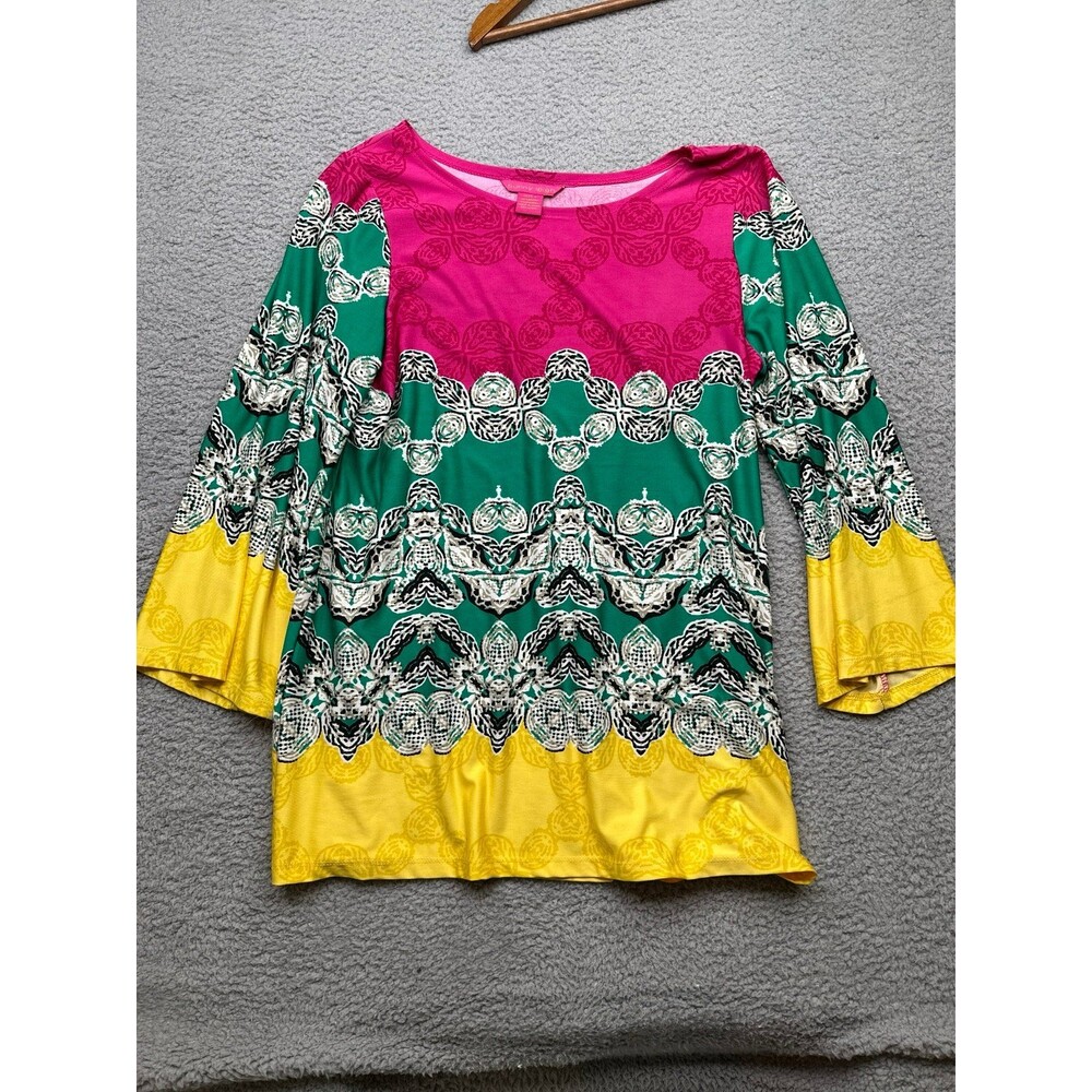 Sunny Leigh Tunic size large bright colorful